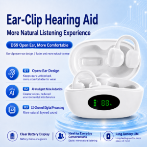 D59 32-Channel Ear Clip Hearing Aids