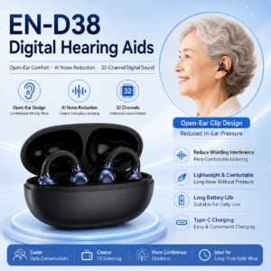 D38 32-Channel EarClip Hearing Aids