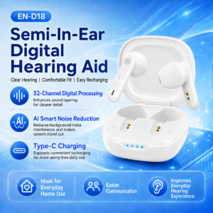 D18 32-Channel Open‑Ear Hearing Aid