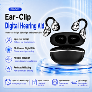 D62 32-Channel Ear Clip Hearing Aids