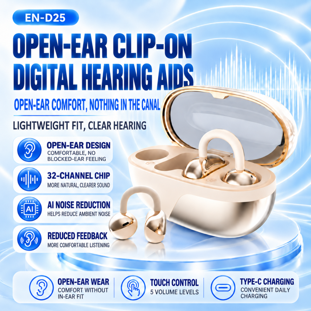 D25 32-Channel EarClip Hearing Aids